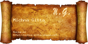 Michna Gitta névjegykártya